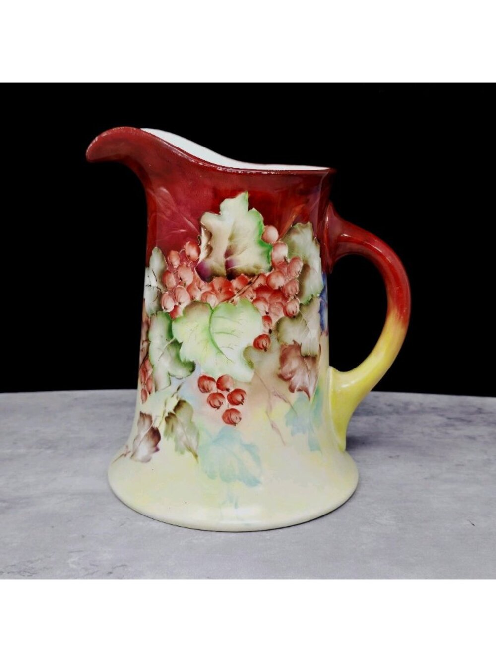 Limoges Milk Pitcher With Currants Fall Autumn Harvest